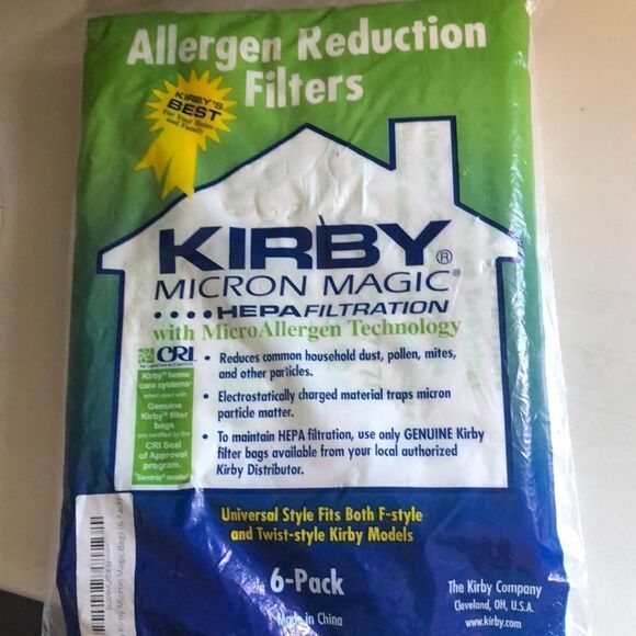 Kirby 204814 Micron Magic HEPA Filter Plus Bags, 6 pack White - Picture 1 of 6